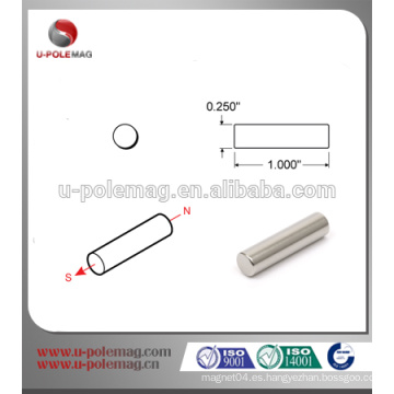 Varilla de imán de neodimio de alta calidad, 0.25 pulg. D1x6